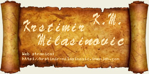 Krstimir Milašinović vizit kartica